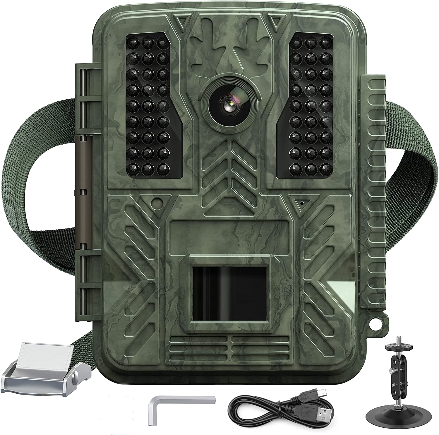 32MP 4K alimenté par batterie étanche caméra de piste de chasse de surveillance infrarouge extérieure
